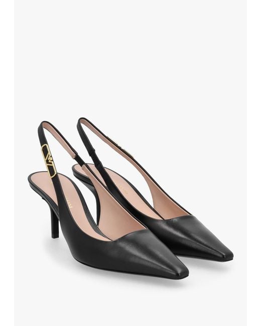 Emporio Armani White Decollete Sling Back Heels