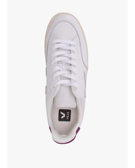 Veja Pink V-12 Leather Extra Parma Trainers