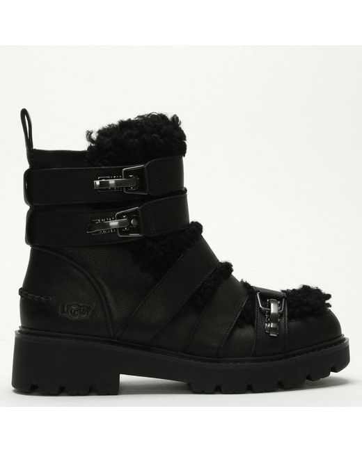 ugg biker boots black