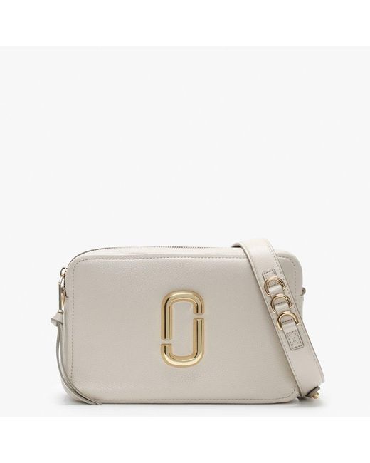 Marc Jacobs Natural The Softshot 27 Cream Leather Cross-body Bag