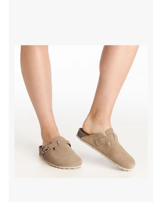 Daniel Natural Iclog Beige Suede Clogs