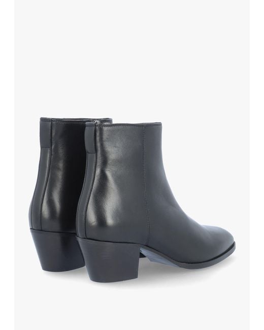 Evaluna Gray Maggie Westen Stack Heel Ankle Boots