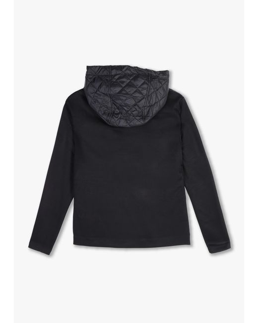 Elena Wang Quilted Black Lightweight Hoody