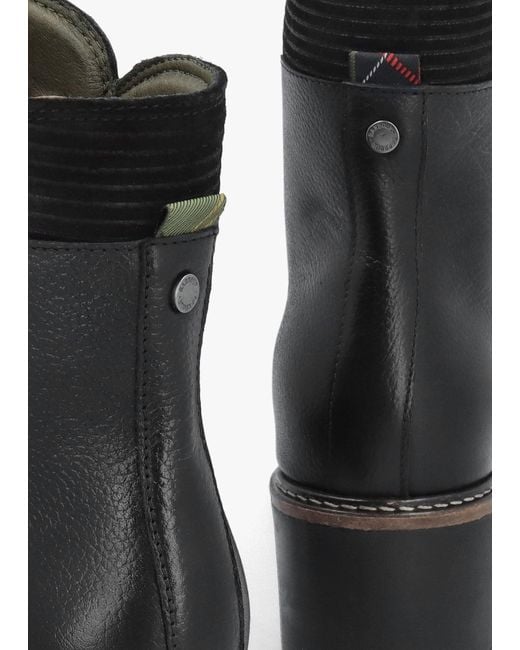 Barbour Black Dahlia Block Heel Ankle Boots