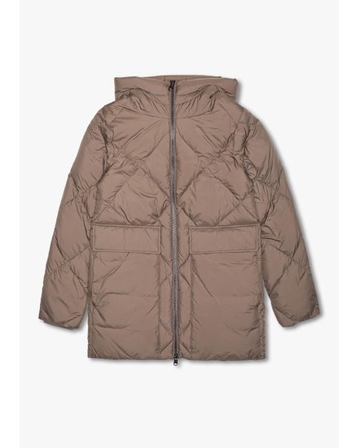 Beaumont Organic Brown Luke Fungi Diamond Quilt Puffa Coat