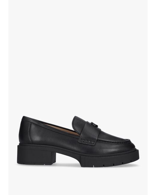 COACH Black Leah Chunky Loafers