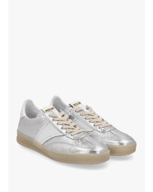 Mjus White Flash Metallic Leather Trainers
