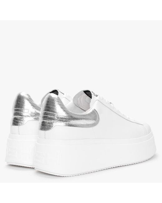 Ash Moby White Silver Leather Chunky Trainers | Lyst Australia