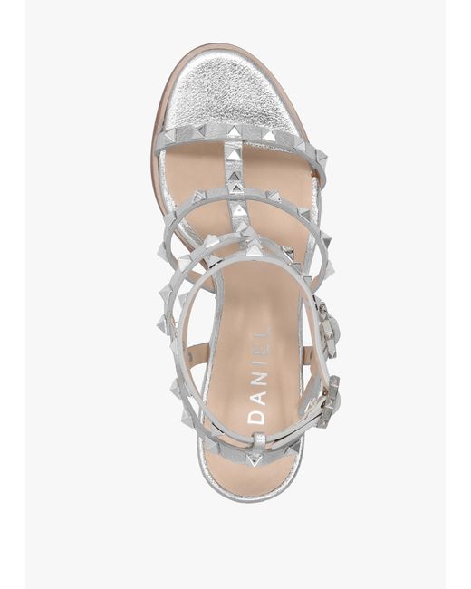 Daniel White Pitter Studded Block Heeled Sandals