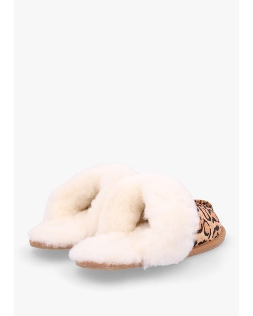 Daniel White Soleo Leopard Calf Hair Sheepskin Twinface Slippers