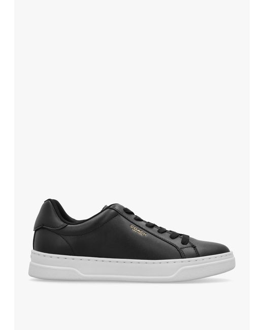COACH Black High Line Optic Leather Trainers