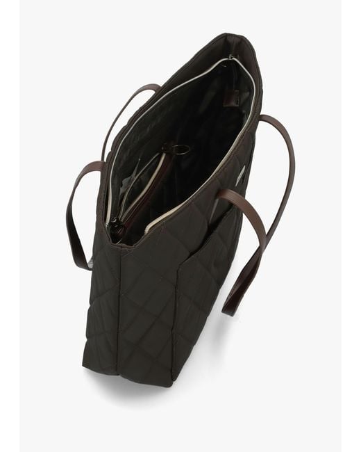 Barbour Black Quilted Tote Bag
