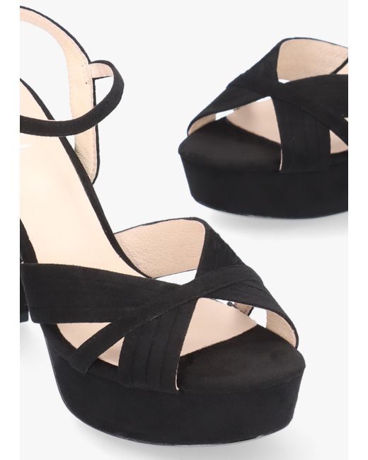 Daniel Avery Black Platform Heeled Sandals