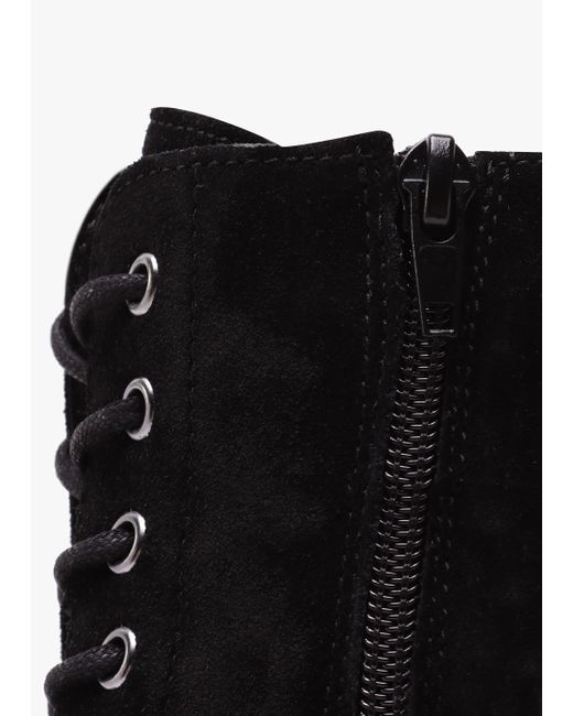 Daniel Lacie Black Suede Lace Up Ankle Boots