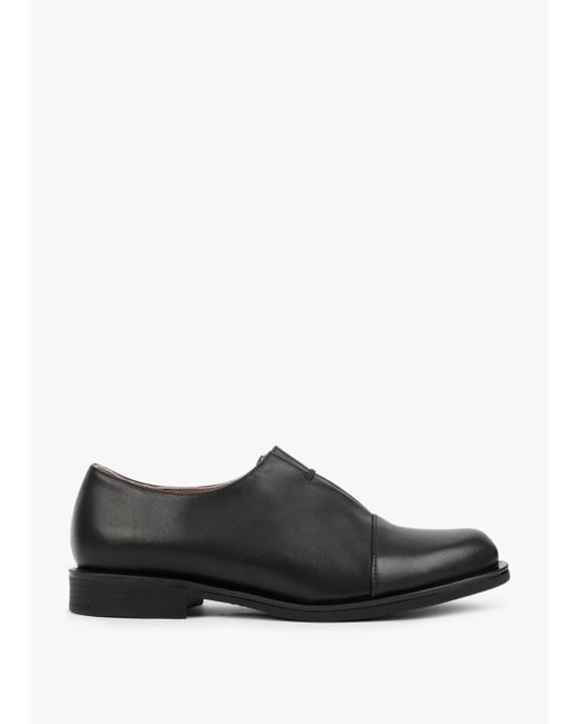 Daniel Crystie Black Leather Embellished Oxford Shoes