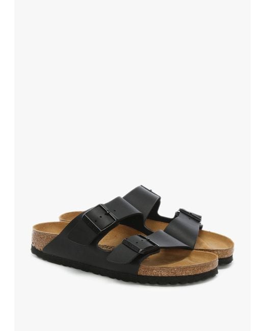 Birkenstock White Arizona Birko-Flor Two Bar Mules Leather