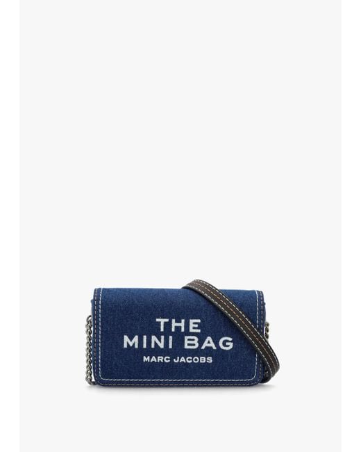 Marc Jacobs Blue The Denim Chain Dark Wash Mini Cross-Body Bag