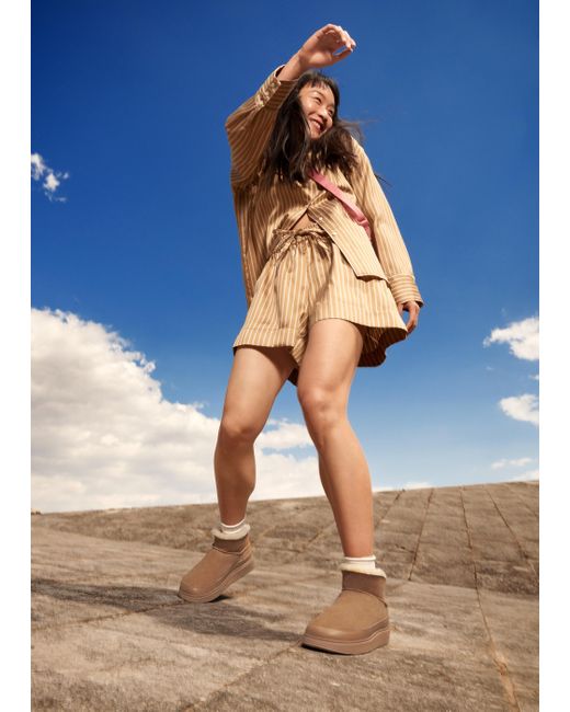 Fitflop Brown Gen-ff Desert Tan Ultra Mini Double-faced Shearling Ankle Boots