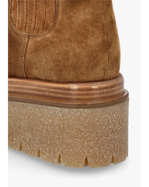 Alpe Brown Alpie Tan Suede Crepe Sole Chelsea Boots