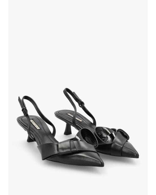 Daniel Urbie Black Kitten Heel Sling Backs