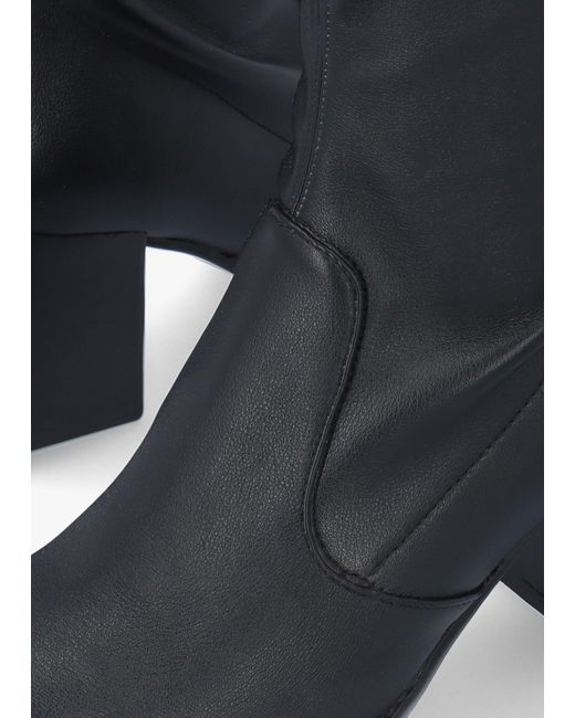 Evaluna Multicolor Sock Like Stretch Block Heel Ankle Boots