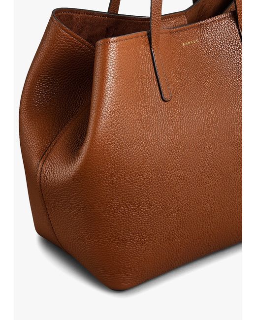 Radley Brown Large Dukes Place Open Top Saddle Leather Tote Bag