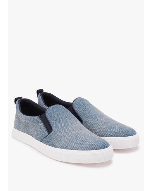 Ralph Lauren Haddley Blue Denim Trainers