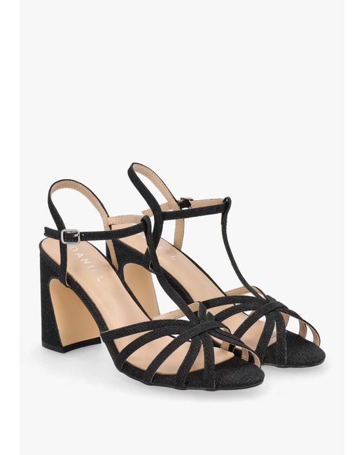 Daniel Multicolor Iceline Metallic T Bar Block Heel Sandals