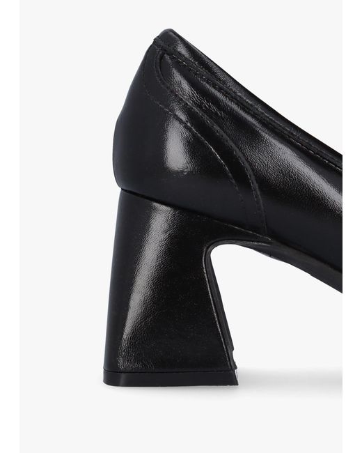 Daniel Black Mirror Leather Heeled Loafers