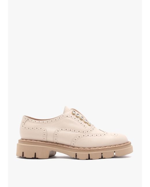 Cream brogues on sale