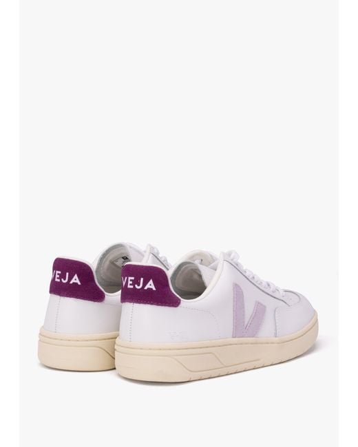 Veja Pink V-12 Leather Extra Parma Trainers