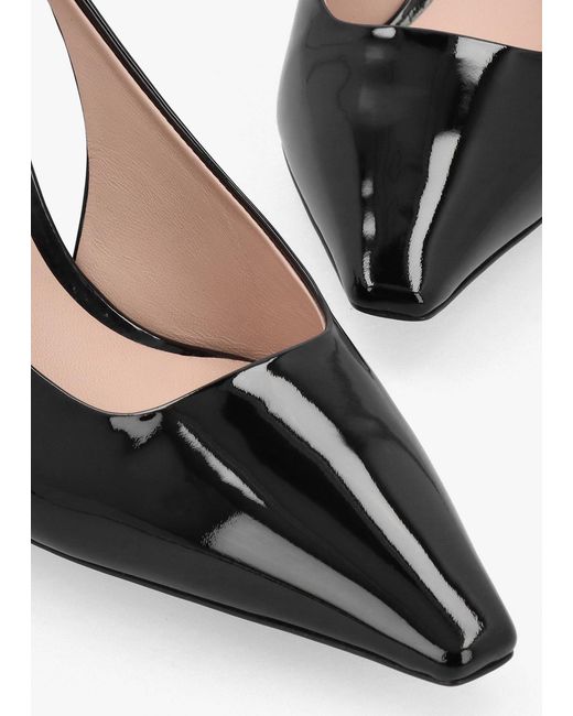 Emporio Armani White Decollete Leather Sling Back Heels