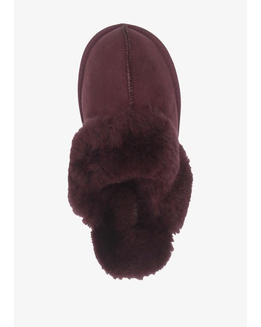 Daniel Red Shut Burgundy Sheepskin Twinface Slippers