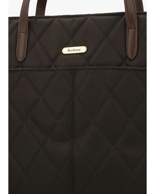 Barbour Black Quilted Tote Bag