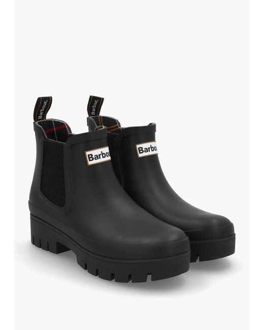 Barbour Black Halton Ankle Wellington Boots