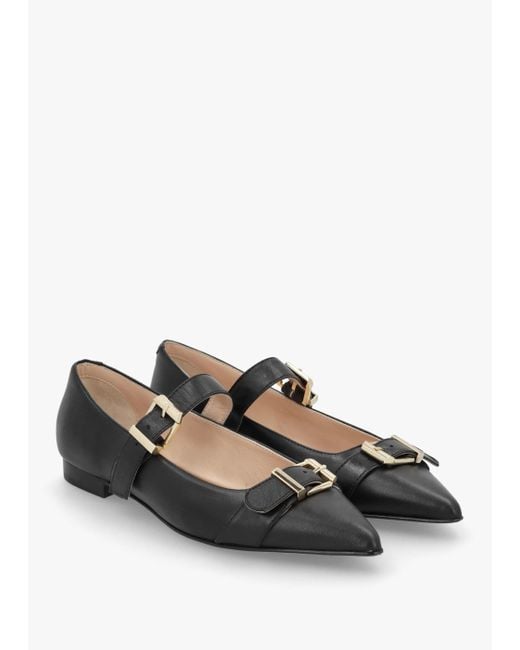 Daniel White Nancy Black Leather Pointed Toe Pumps