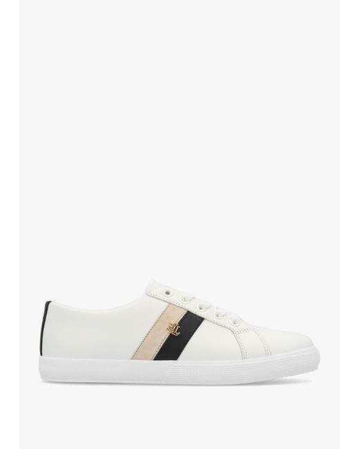 Ralph Lauren White Janson Ii Low Top Trainers