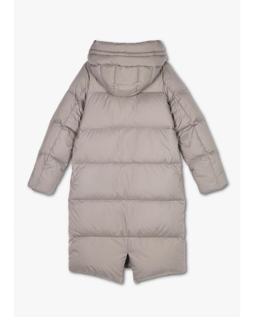 Beaumont Organic Gray Fern Grey Longline Puffa Coat