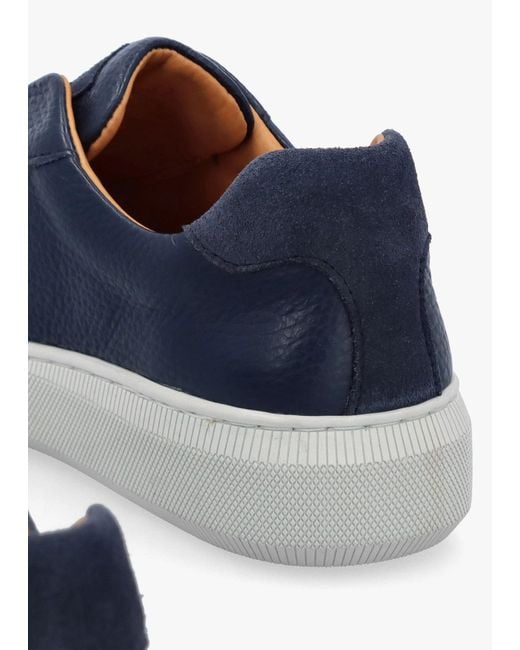 Daniel Blue Viola Tumbled Leather Low Profile Trainers