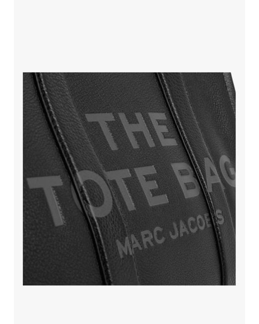 Marc Jacobs The Leather Medium Black Tote Bag