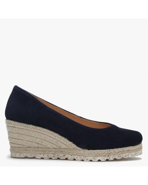 navy suede wedge shoes
