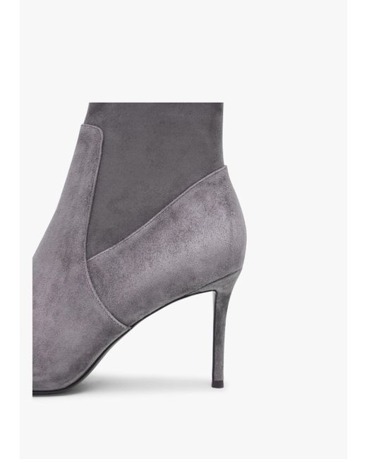 Daniel Black Stret Grey Suede Over The Knee Boots