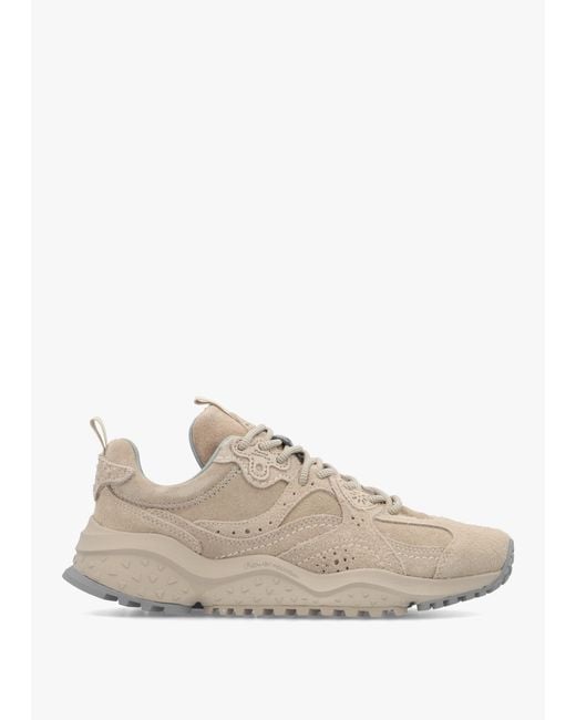 Flower Mountain White Wave Hairy Suede Trainers
