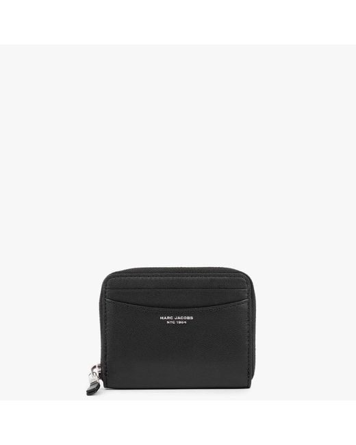 Marc Jacobs The Slim 84 Black Leather Zip Around Wallet Lyst