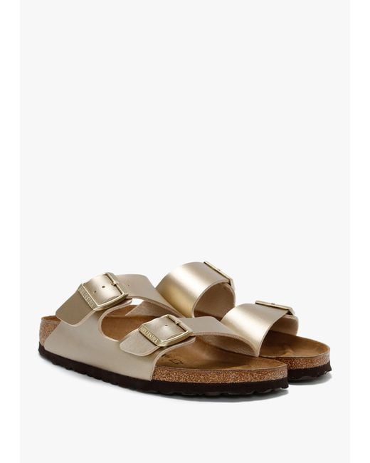 Birkenstock White Arizona Birko-Flor Two Bar Mules
