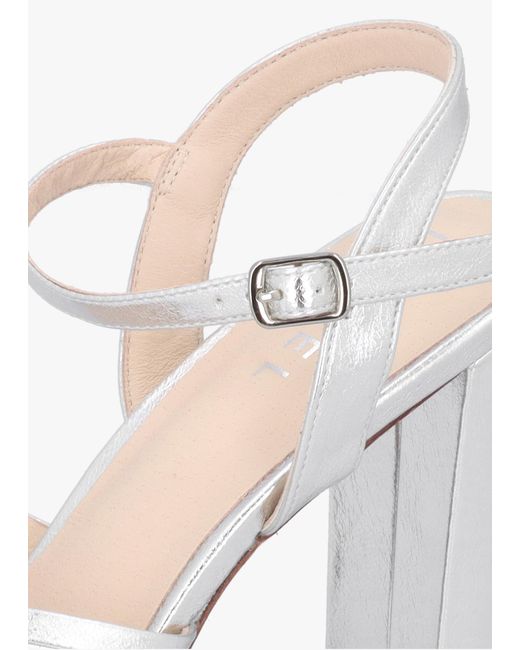 Daniel Metallic Avery Silver Platform Heeled Sandals