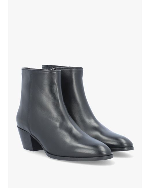Evaluna Gray Maggie Westen Stack Heel Ankle Boots