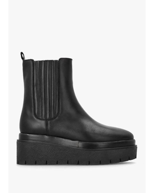 Alpe Alpie Black Leather Crepe Sole Chelsea Boots