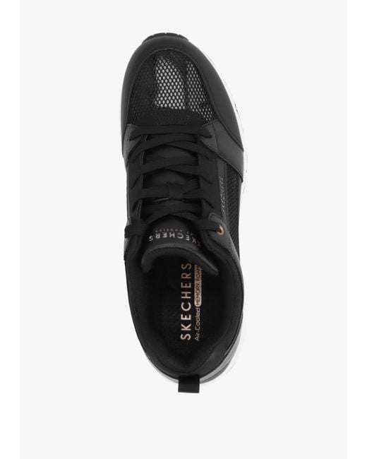 Skechers Uno Everything Nice Black Wedge Trainers