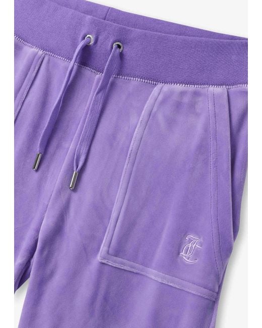 Juicy Couture Purple Juicy Del Ray Classic Pocket Lounge Pants , Fabric